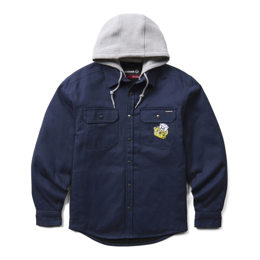 wolverine x university of michigan Överman maskerade duk shirt-jacbig amp tall