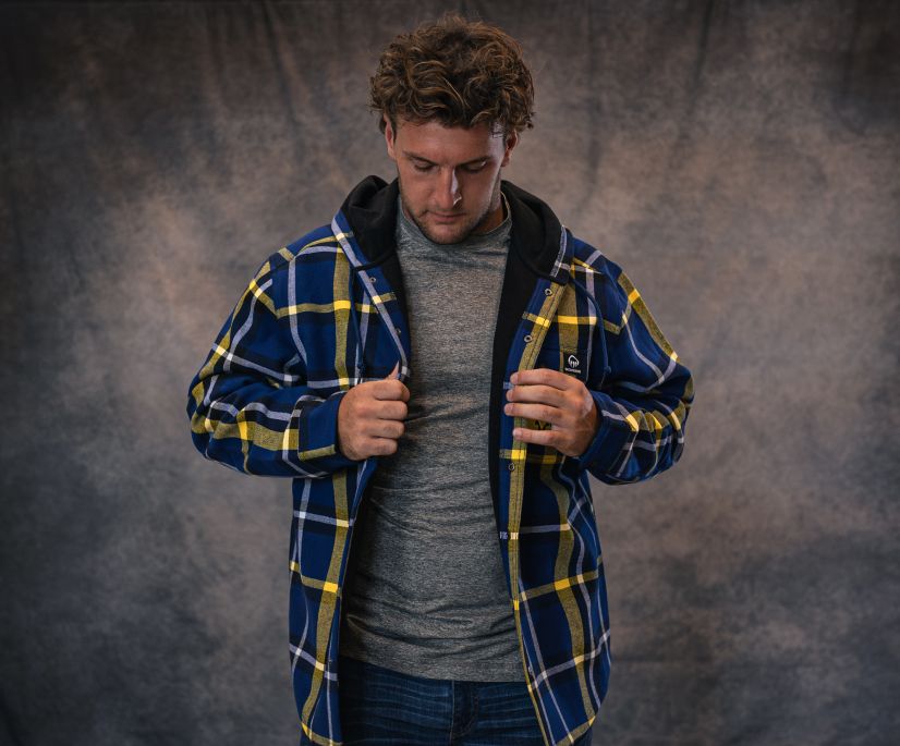 wolverine x university of michigan bucksaw maskerade flanell skjorta-jac