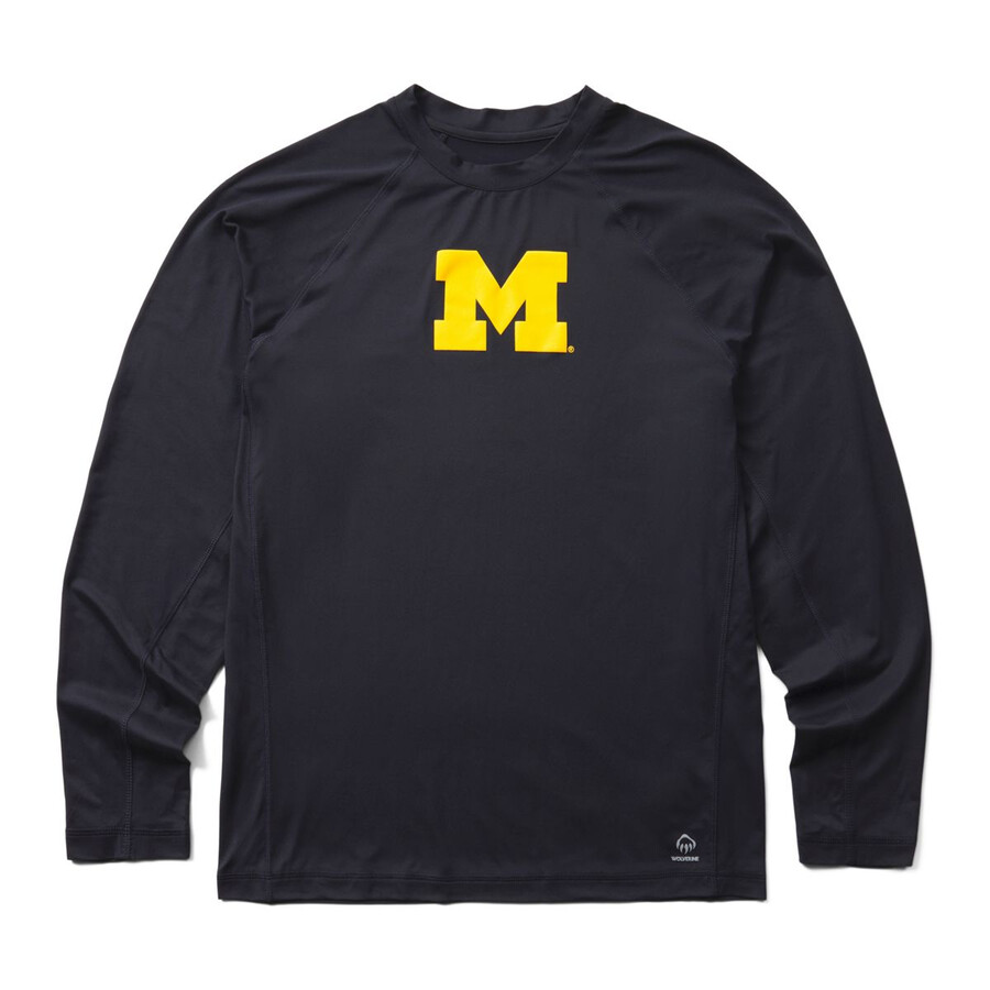 wolverine x tappra university of michigan sun-stop eko lång Ärm tee