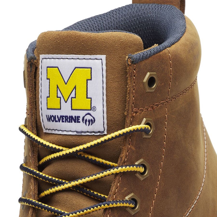 wolverine x tappra university of michigan floorhand moc toe arbete boot