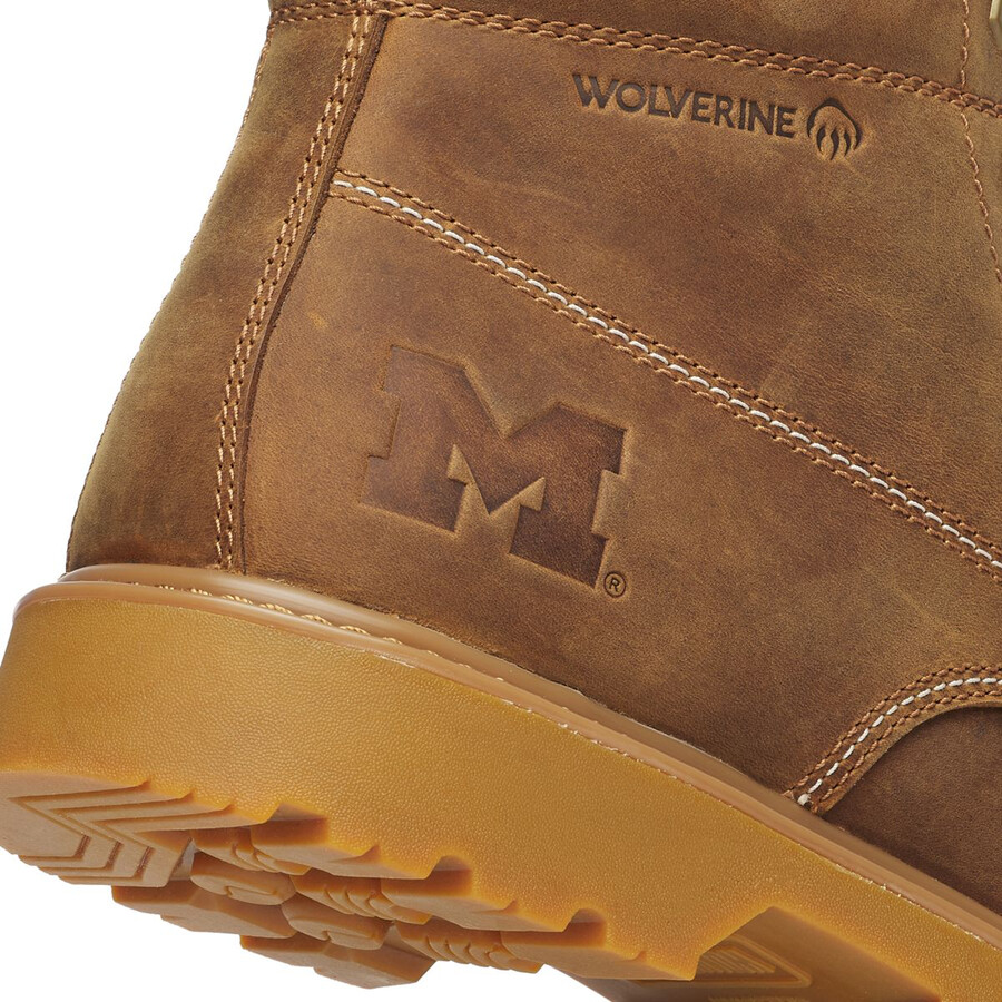 wolverine x tappra university of michigan floorhand moc toe arbete boot