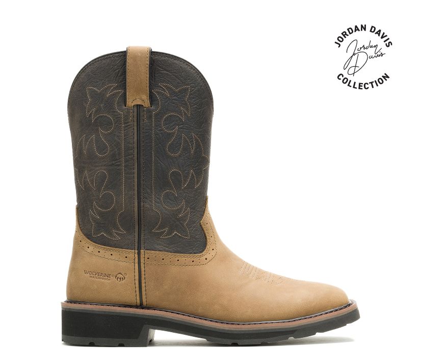 wolverine x jordan davis rancher fleur-de-lis mjuk-tå vattentät wellington